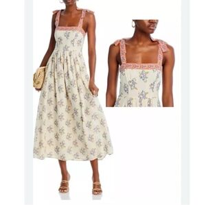 Patrons Of Peace Floral  Midi Dress Size M